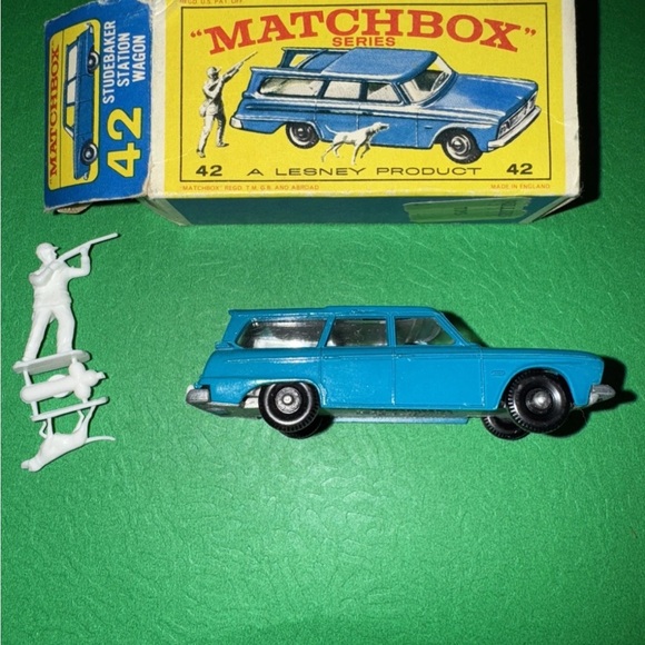 Match Other - Vintage Matchbox Blue Studebaker Station Wagon Toy Car